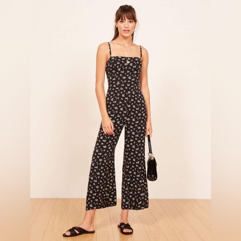 Reformation floral jumpsuit